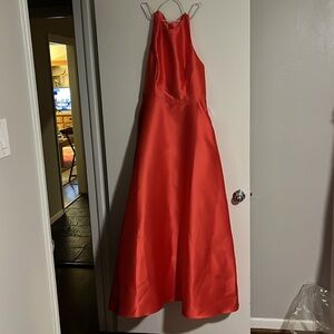 Firecracker Alfred Sung bridesmaid dress!